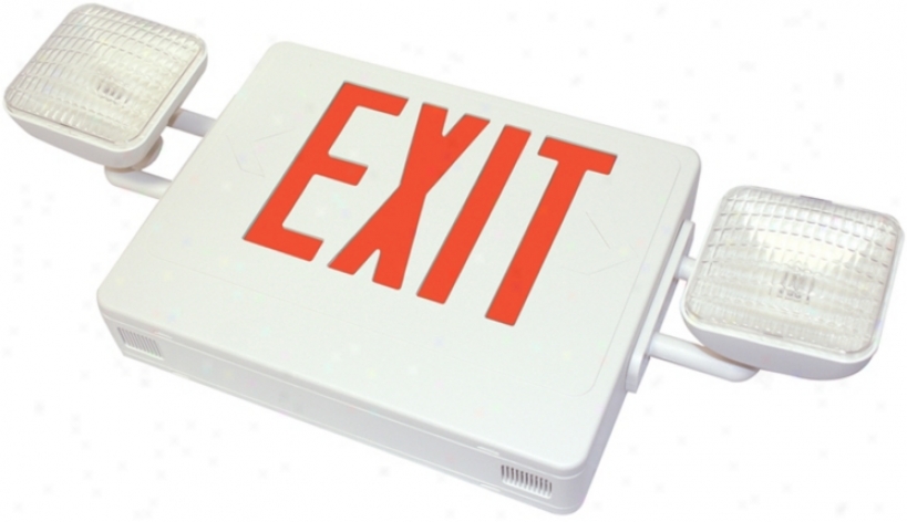 Red Emergency Light Exit Sign (47665)