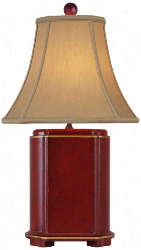 Red Lacquer Box Table Lamp (n1953)