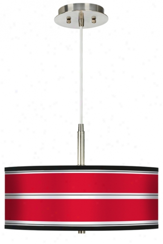 Red Stripes Giclee Pennant Chandelier (g9447-h1054)