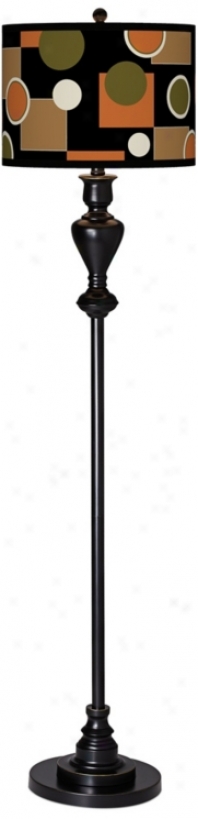 Retro Medley Giclee Brightness Black Bronze Floor Lamp (w9956-x2894)