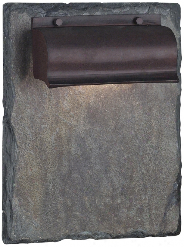 Retron Natural Slate And Copper 13" High Outdoor Wall Light (j7572)
