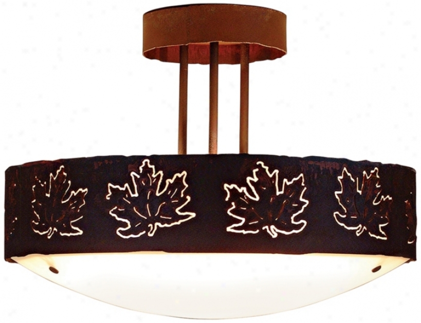 Ridgecrest Collection Maple Leaf 17" Wide Ceiling Illuminate (j0564)