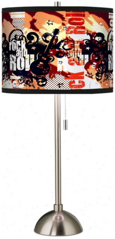 Rock And Roll Giclee Shade Table Lamp (60757-h9485)