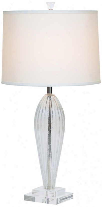 Romano Off-white Shade Hand-blown Glass Table Lamp (x0512)