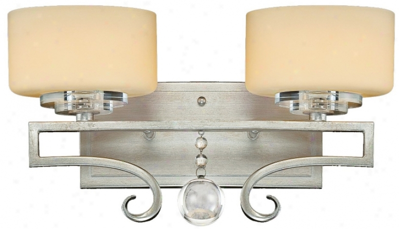 Rosendal Silver 2-light 15 1/4 Wide Savoy House Sconce (w5770)