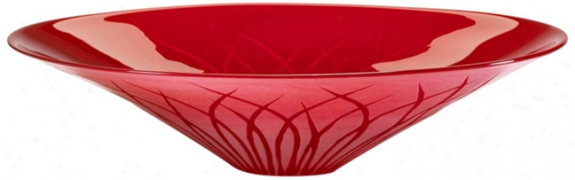 Rouge Red Glass Serving Bwl (r0802)