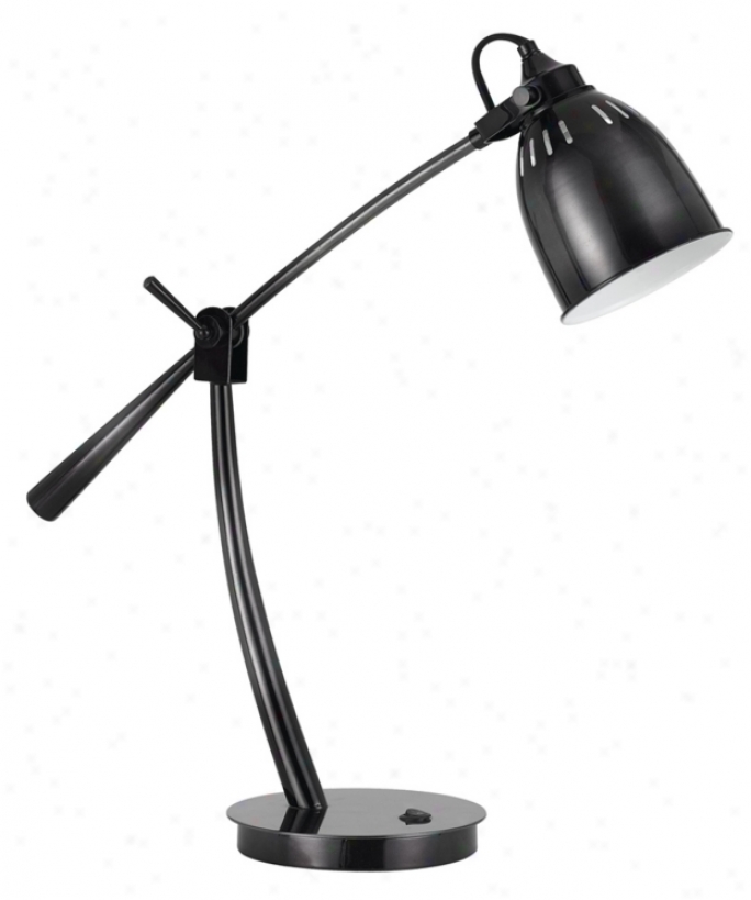 Rubbed Bronze Finish Adjustable Downbridge Desk Lamp (t8624)
