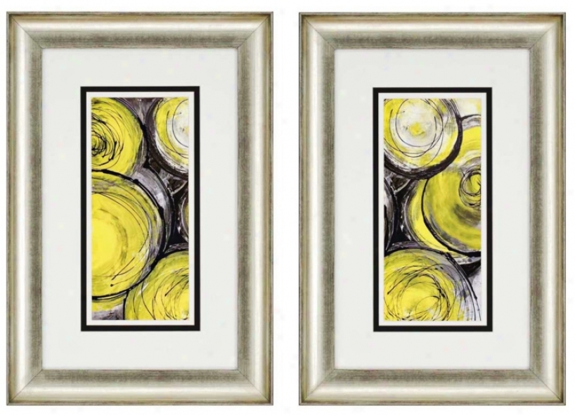 RushH our Set Of 2 31" High Modern Wall Art (y4020)