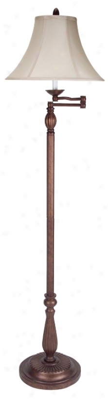 Rust Swing Arm Floor Lamp (71171)