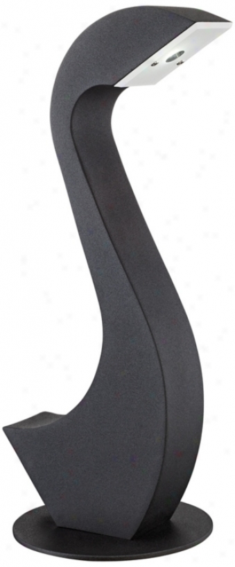S-curve Black Led Desk Lamp (y0701)