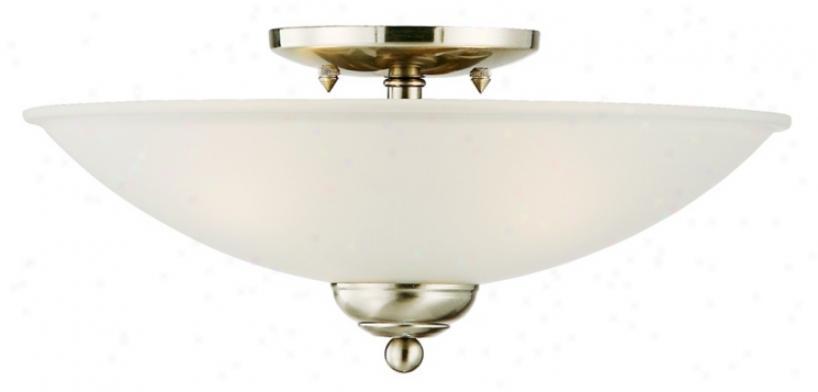 San Dimas Collection Brushed Steel 14" Wide Ceiling Light (32474)