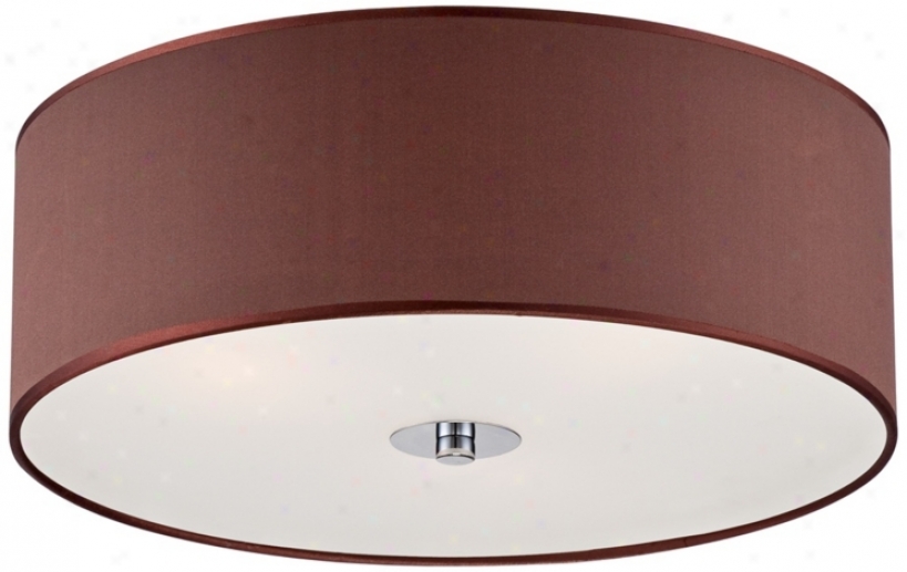 Satin Brown 16" Wide Frosted Glass Ceiling Frivolous (x8832)