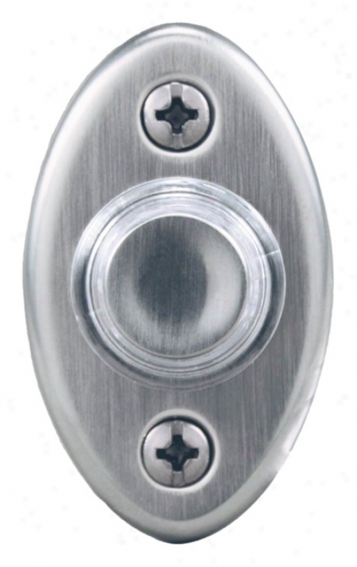 Satin Nickel Oval Led Doorbell Button (k6255)
