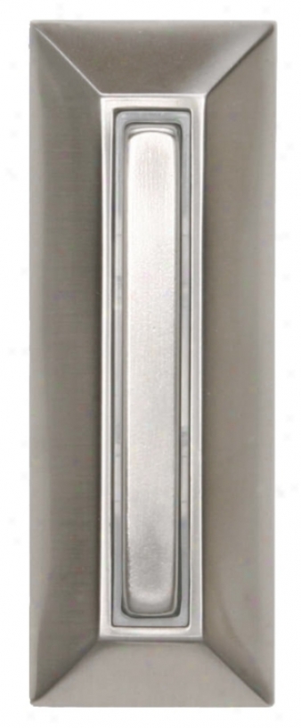 Satin Nickel Rectangular Lighted Doorbll Button (k6259)