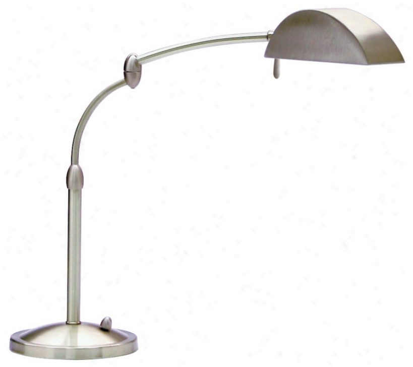 Satin Nidkel Swing Arm Pharmacy Desk Lamp (83690)