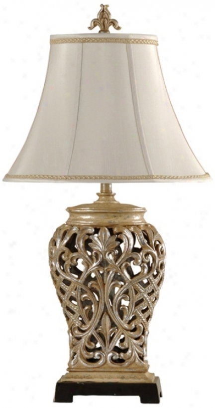 Savoy Silver Table Lamp (x0775)