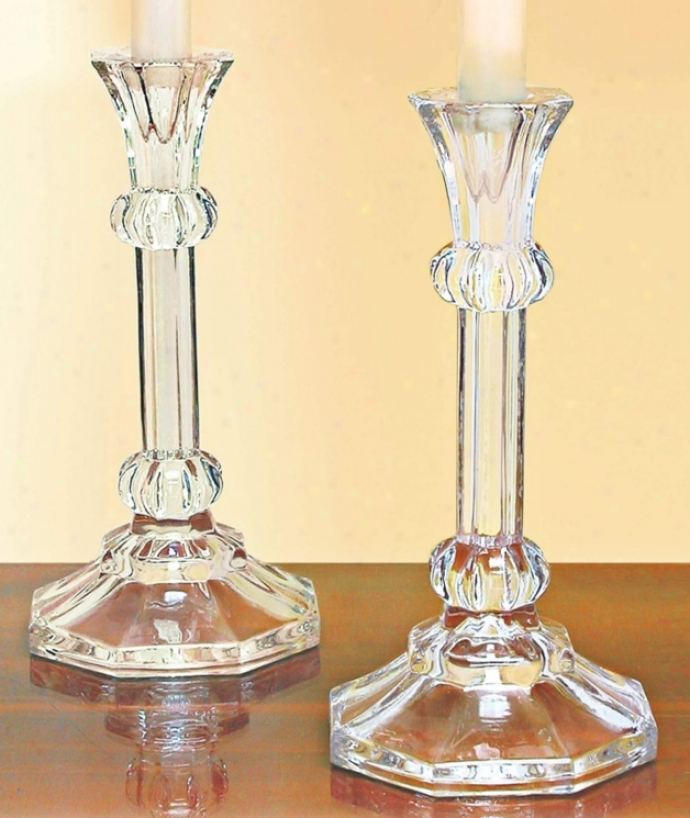 Set Of Two Empress 7 1/2" Candlestick (g5383)