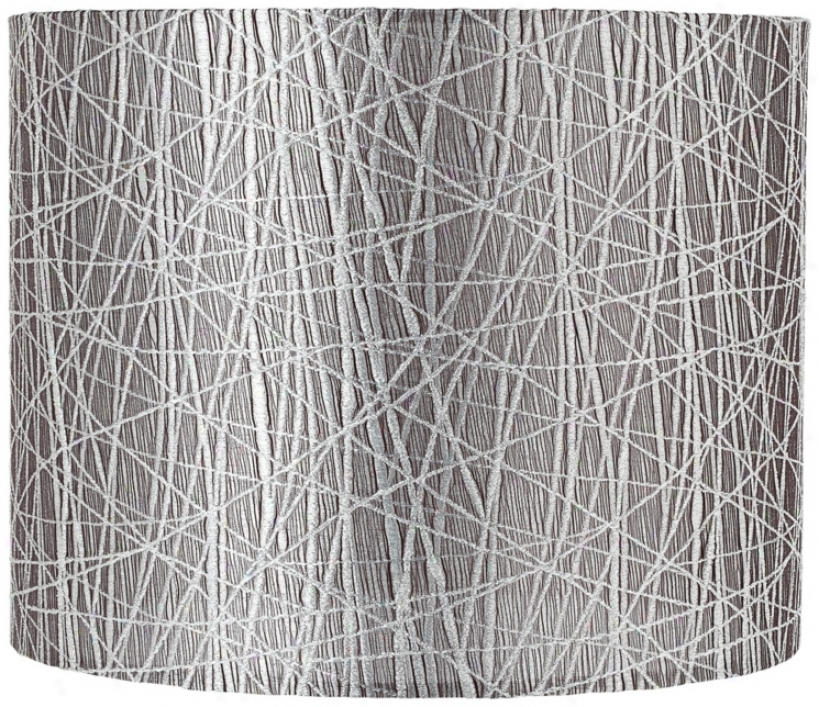 Silver Lines Lamp Shade 14x14x11 (spider) (x0910)