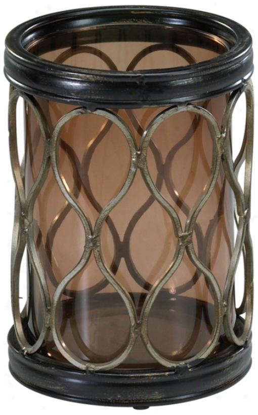 Small Gold Mesh Candleholder (r0279)