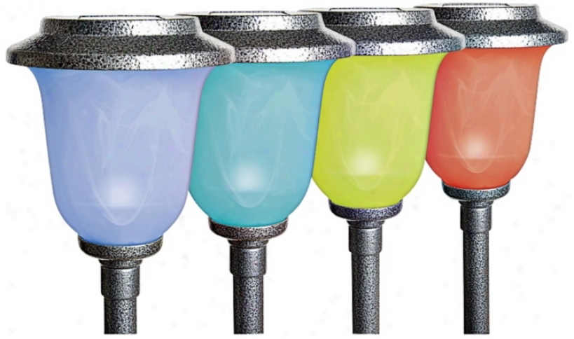 Solar Powered Color Changing Chalice Track  Light (t4516)