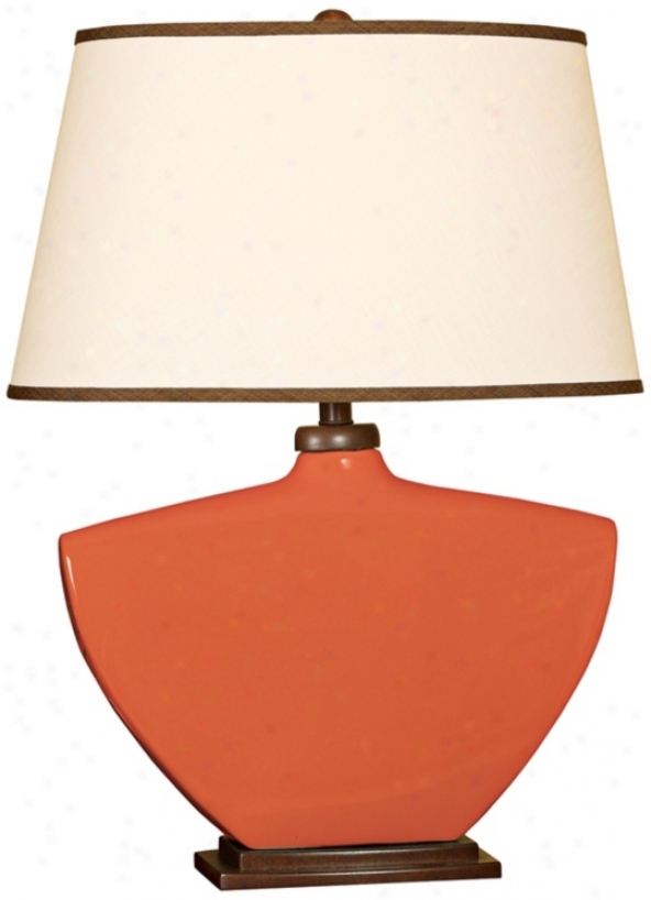 Splash Collection Coral Cuved Ceramic Table Lamp (p3872)