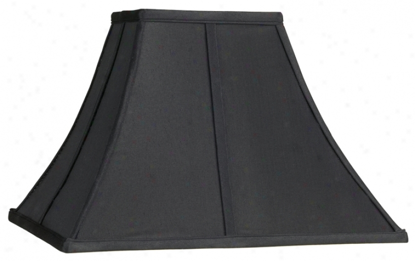 Square Curved Black Lamp Shade 6x14x9 1/2 (spider) (39374)