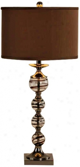 Stacked Swirled Glass Ball Table Lamp (m5433)