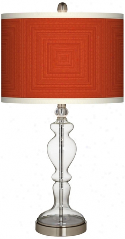 Stacy Garcia Crackled Square Coral Pharmacist Table Lamp (w9682-y7354)