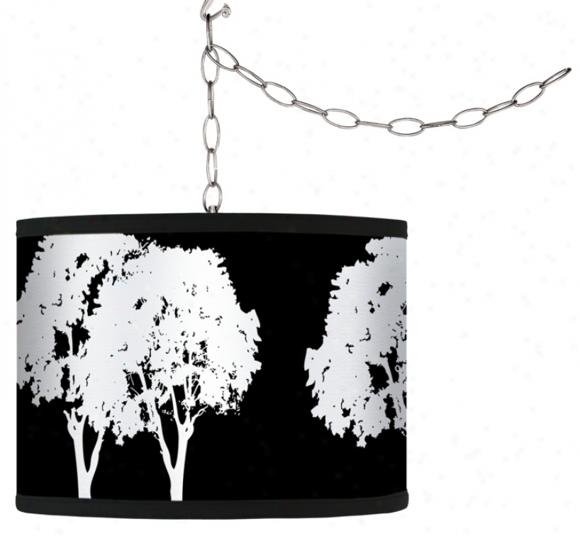 Stacy Garcia Forest Black Giclee Plug-in Swag Chandelier (f9542-h4453)