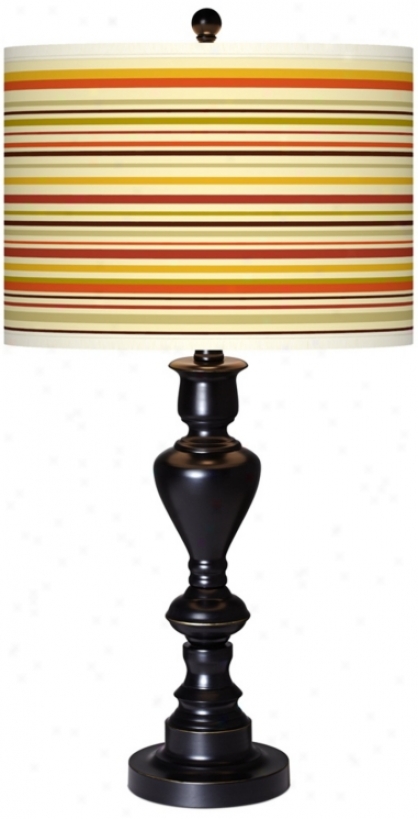 Stacy Garcia Lemongrass Stripe Black Bronze Table Lamp (x0022-x2755)
