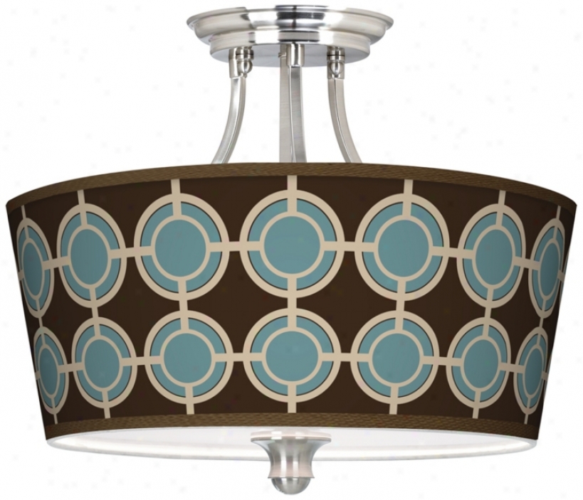 Stacy Garcia Porthole Giclee Tapered Drum Ceiling Light (m1074-w0836)