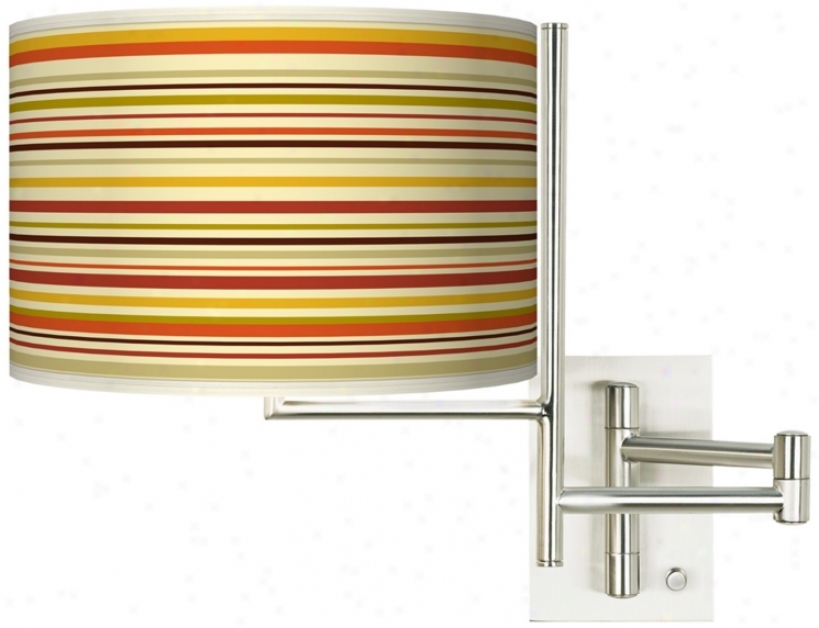 Stacy Garcia Tempo Lemongrass Stripe Plug-in Swint Arm Wall Light (k1148-k4487)