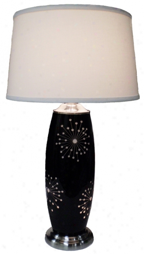 Heavenly body Caser Black Glass Night Light Table Lamp (p5485)