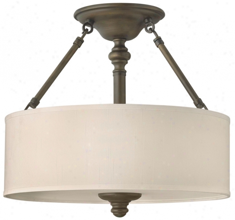 Sussex Collection English Bronze 16" Wide Ceiling Light (63668)