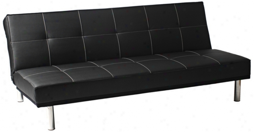 Sven Black Leatherette Sofa Bed (x7376)