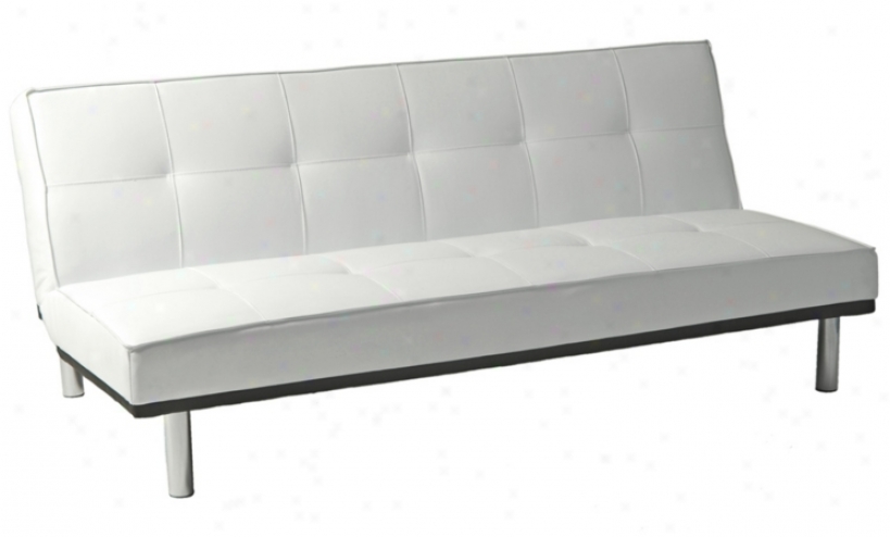Sven White Leatherette Sofa Bed (x7377)