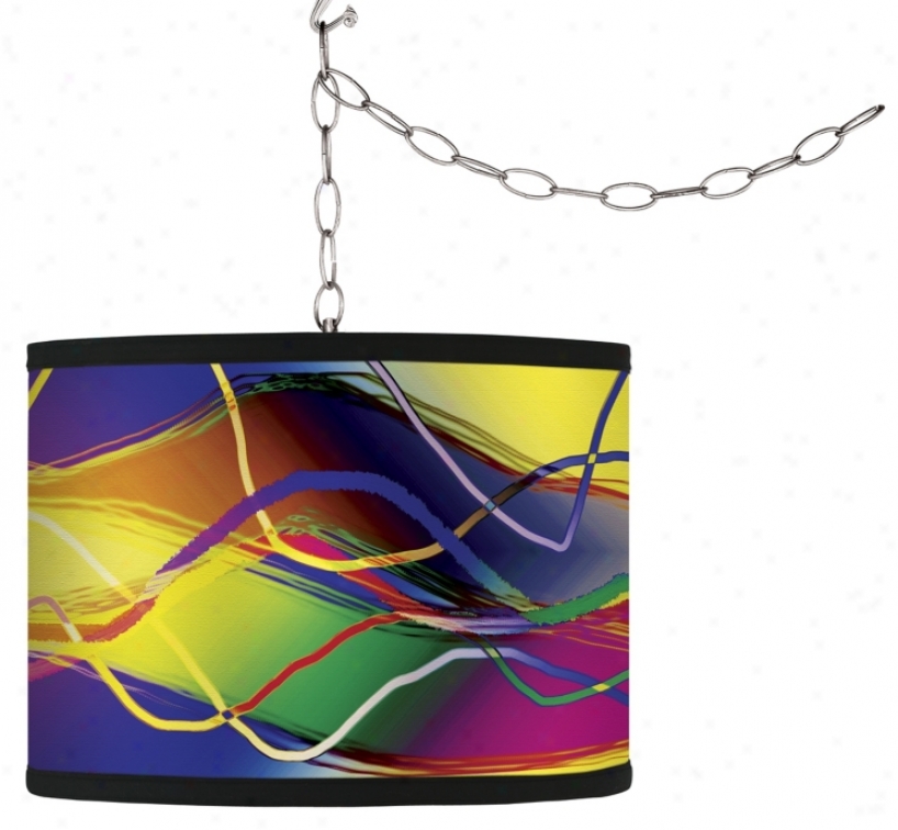 Swag Style Colors In Movement Shade Plug-in Chandelier (f9542-g4269)