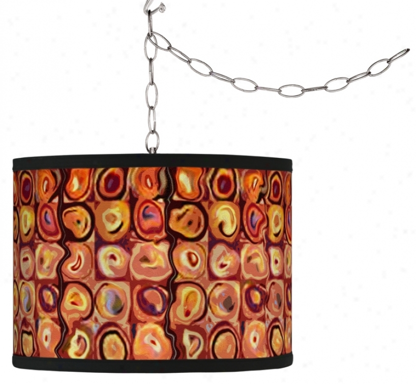 Swag Style Vibrating Colors Giclee Plug-in Chandelier (f9542-g4271)