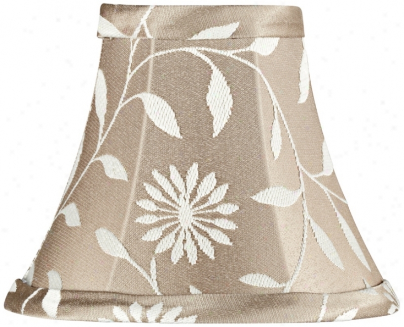 Convert into leather With Floral Fabric Shade 3x6x5 (clip-on) (t8426)