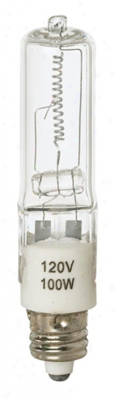 Tesler 100 Watt Mini Candelabra Clear Halogen Light Bulb (02541)