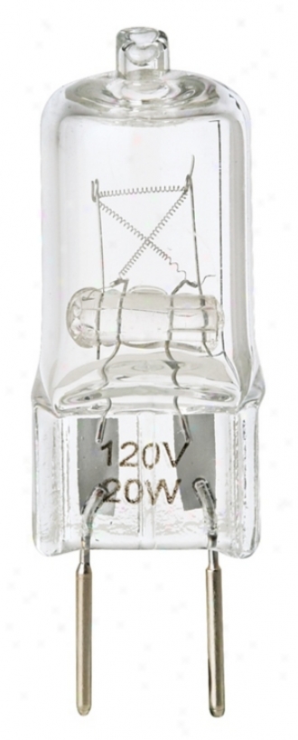 Tesler 20 Watt Clear Bi-pin G8 Base Halogen Light Bulb (02378)