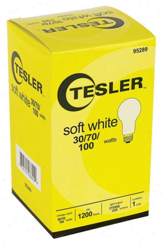 Tesler 30 70 100 Watt Soft White Light Bulb (95289)