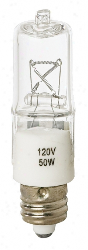 Tesler 50 Watt Mini Can Clear Short Halogen Light Bulb (0139)