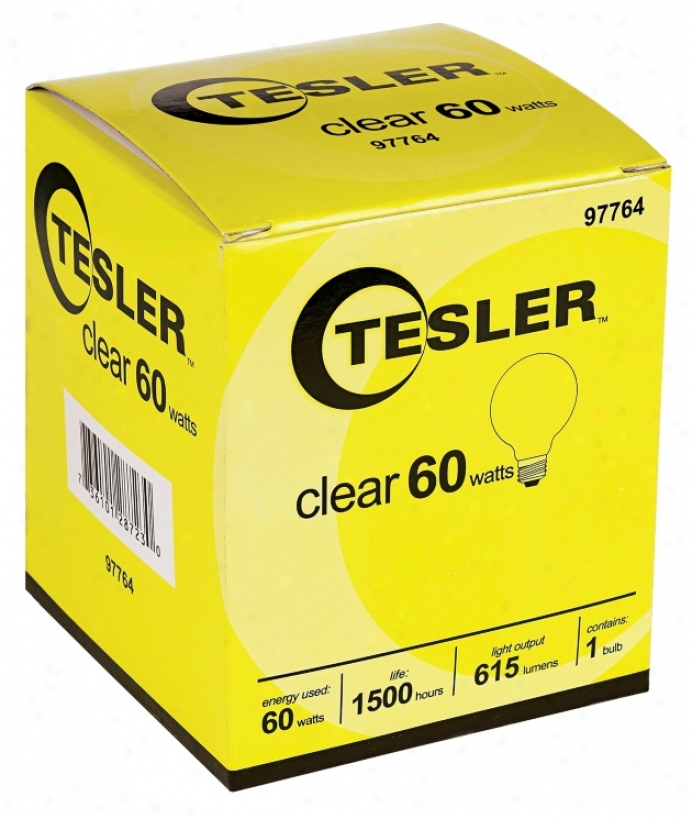 Tesler 60 Watt G25 Clear Glass Light Bulb (97764)