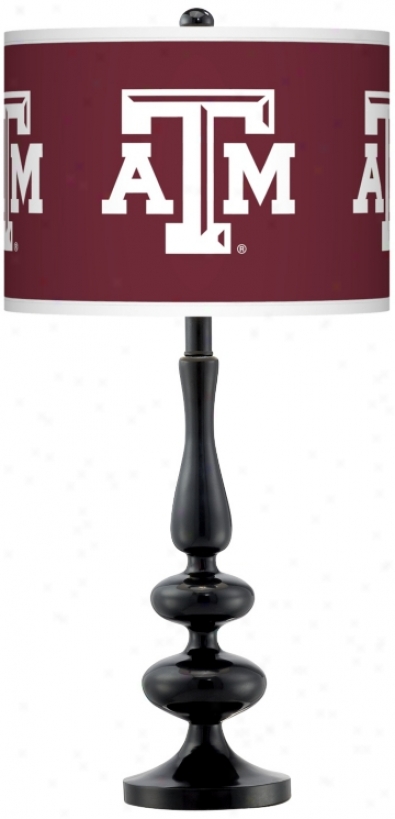 Texas A&m University Gloss Black Table Lamp (n5714-y3391)