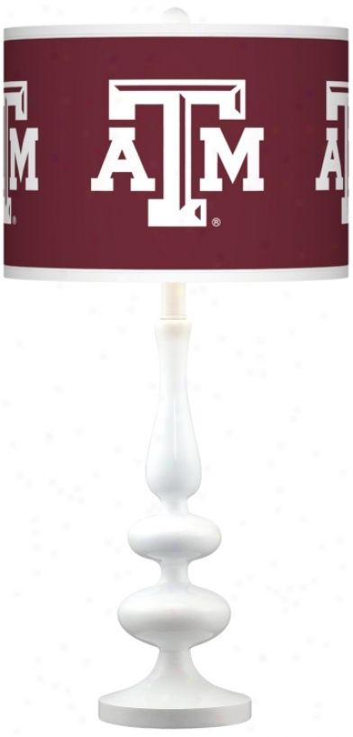 Texas A&m University Gloss White Table Lamp (n5729-y3336)