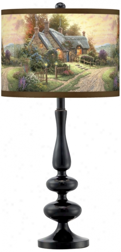 Thomas Kinkade A Peaceful Time Giclee Glow Table Lamp (n5714-w8690)