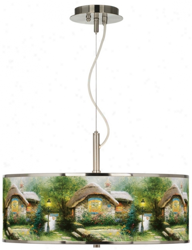 Thomas Kinkade Collector&#8217;s Cottage 20" Wide Pendant Light (t6343-w7308)