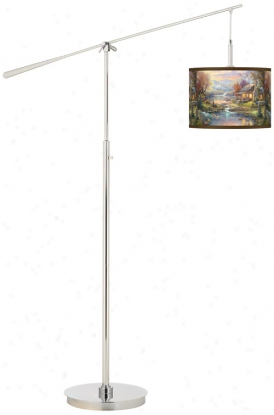 Thomas Kinkade Nature's Paradise Boom Armm Floor Lamp (n0749-w8740)