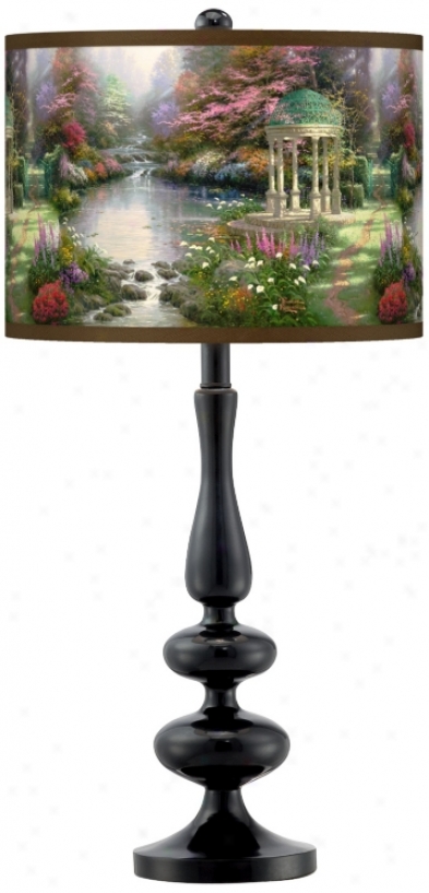 Thomas Kinkade The Garden Of Prayer Giclee Glow Stand  Lamp (n5714-w8695)
